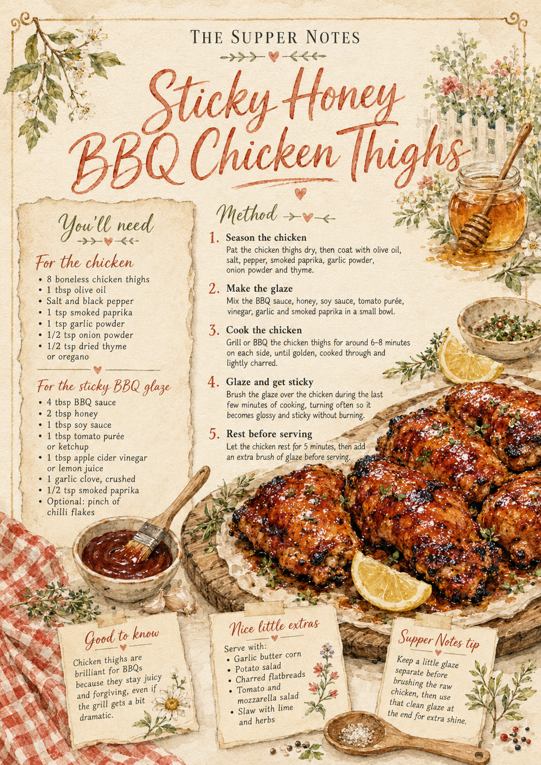 BBq chicken thighs