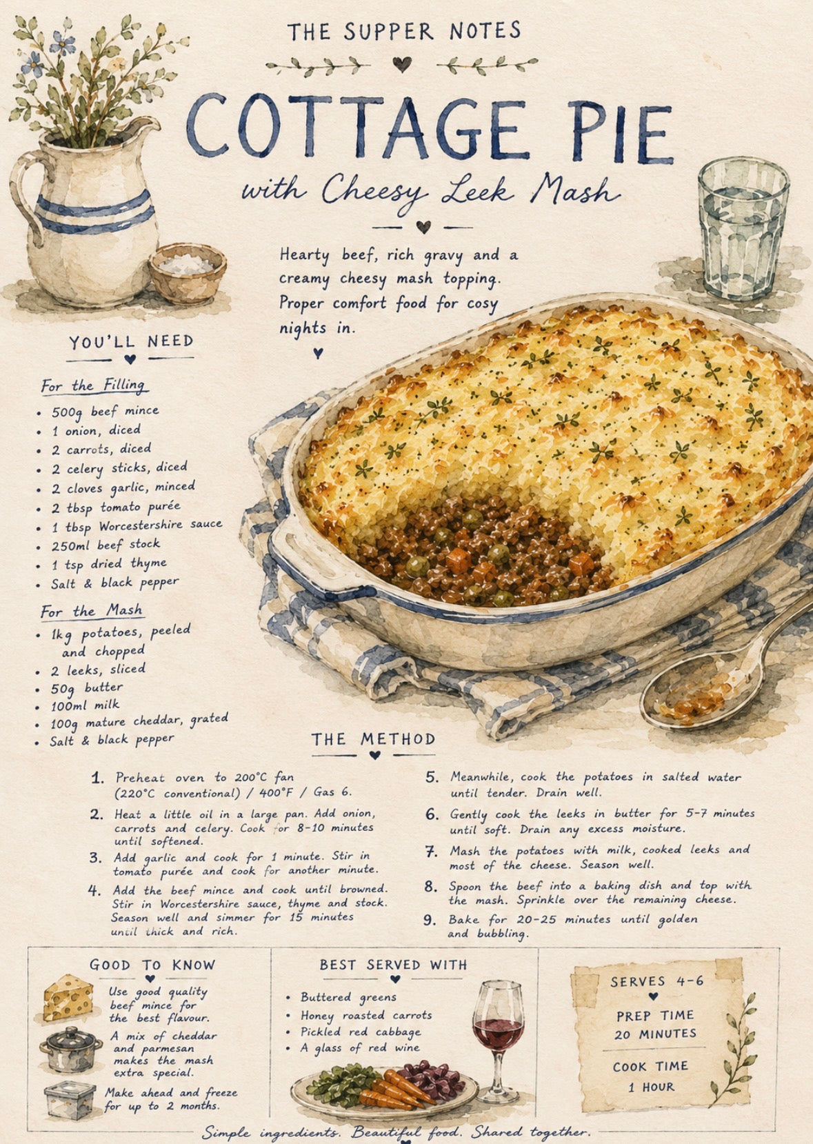 Cottage Pie with Cheesy Leek Mash